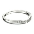 thumbnail image 3 of 0.15ct Petite Curved Diamond Moissanite 18K White Gold Over Silver Wedding Band, 3 of 4
