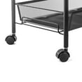 thumbnail image 5 of 4-Tier Kitchen Utility Storage Carts with Wheels, 17.5" x 10"x 33.5"Mesh Wire Basket Shelf Trolley with 5 Side Hooks, Heavy-Duty Laundry Cart Holds Detergent Bottles and Laundry Detergent, S13778, 5 of 7