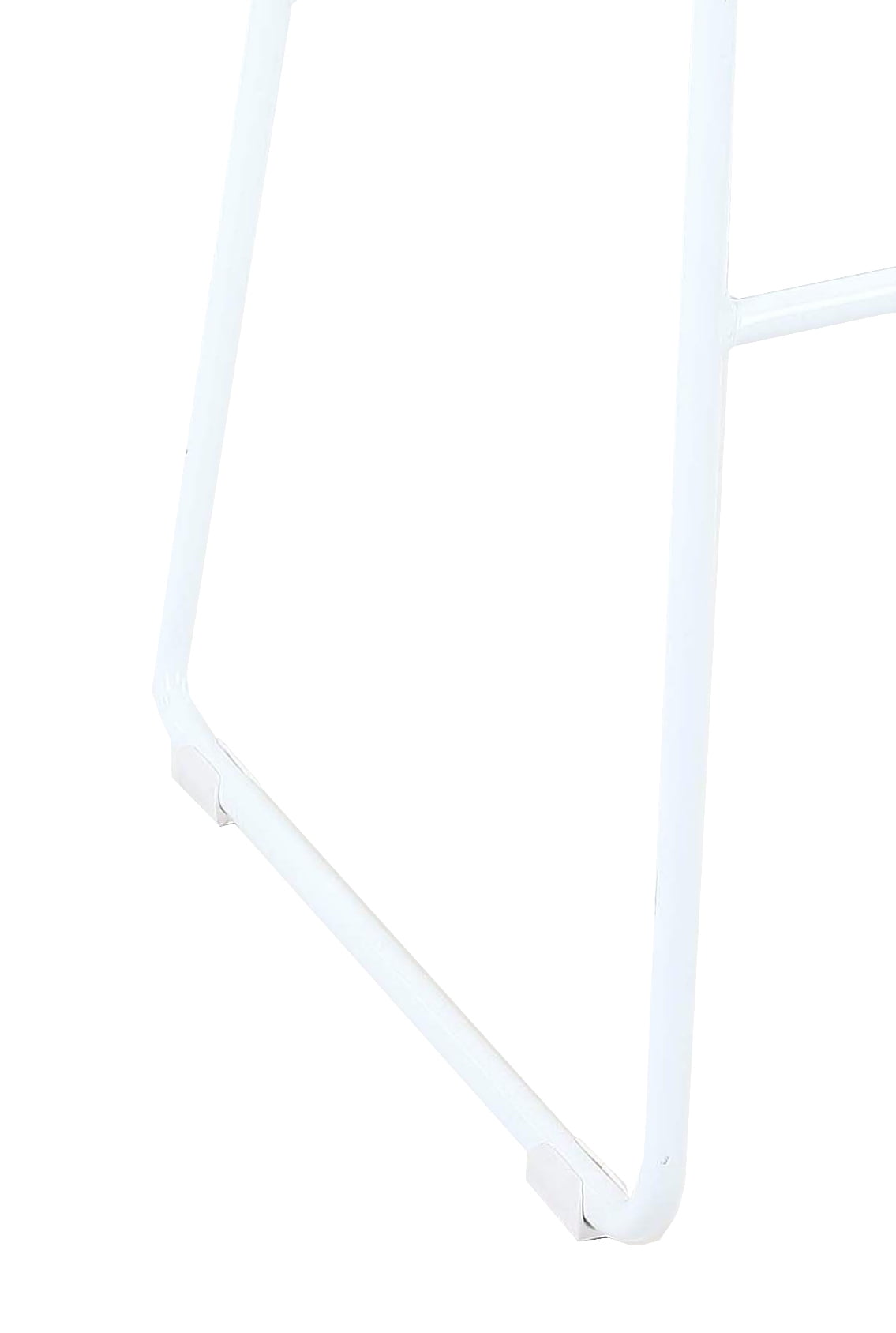 Mainstays 28"H Backless Stool White Metal Base with Natural Wood Seat - Set of 4