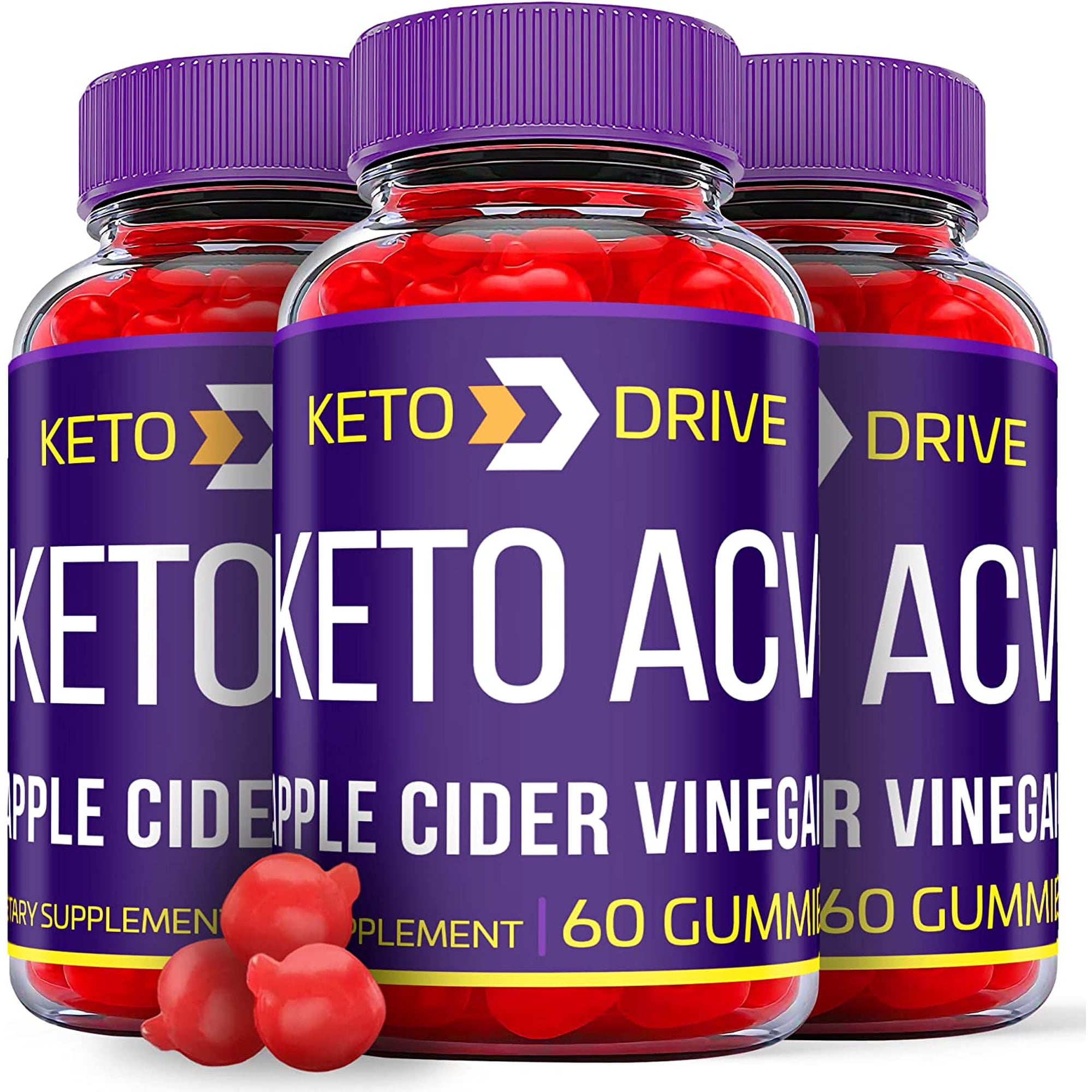 (3 Pack) Keto Drive Keto ACV Gummies - Supplement for Weight Loss - Energy & Focus Boosting Dietary Supplements for Weight Management & Metabolism - Fat Burn - 180 Gummies