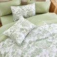 thumbnail image 5 of Comforter Set Queen Size, Sage Green 7 Pieces Bed in a Bag Queen Botanical Comforters with Sheets Elegant Plants Print Soft Microfiber Reversible Complete Bedding Sets for All Season, 5 of 7