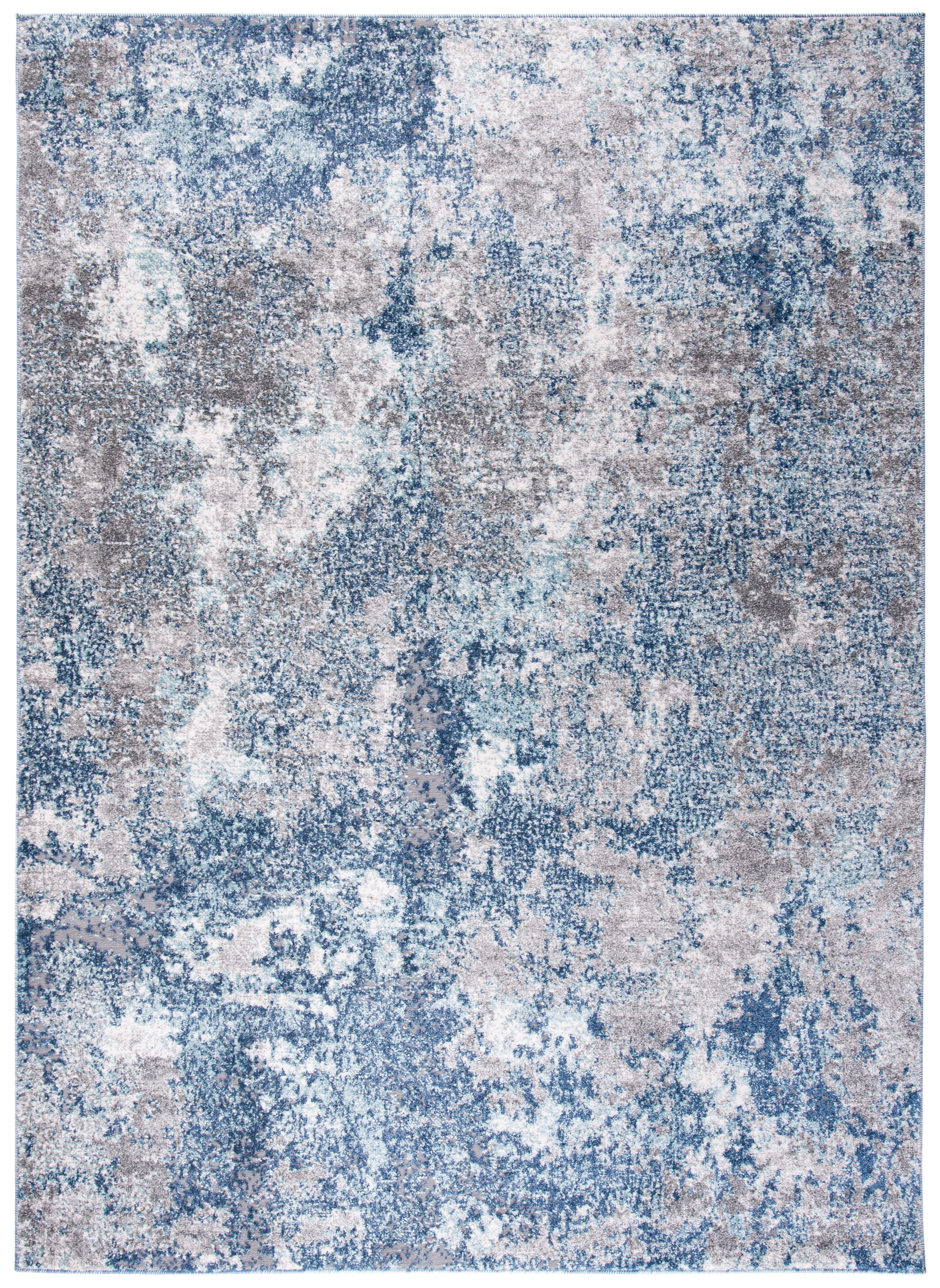SAFAVIEH Aston Calanthia Abstract Area Rug, Navy/Gray, 8' x 10'