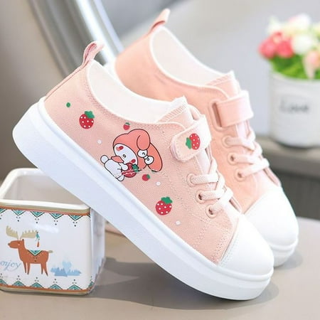 

Sanrio Kuromi casual shoes girl canvas shoes my melody spring autumn sports shoes children‘s soft-soled sneakers skate shoes