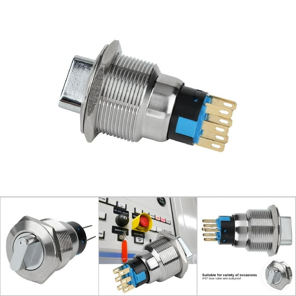 Stainless Steel Knob Switch Change Over Switch Transfer Switch for 19mm/0.75in Mounting