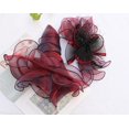 thumbnail image 5 of Yoyauz Women Sun Hat with Mesh Flower Decoration Wide Brim Hat Occasion Event Organza Fancy Church Dress Hat, 5 of 7
