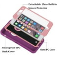 thumbnail image 2 of Entronix Heavy Duty Case Designed for iPhone 7/8 Plus Shockproof Triple Layer Rugged Case, Purple, 2 of 7