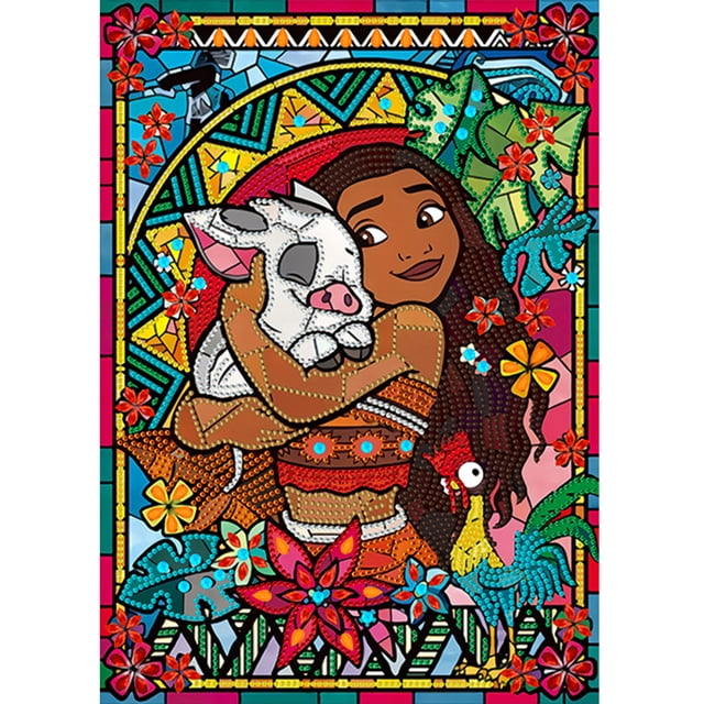 Diamante Taladro Princesa Moana 5D DIY Pintura Decoración parcial en forma especial (K111) FLhrweasw Nuevo