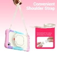 thumbnail image 4 of Case for Samsung Galaxy Tab A9 2023 8.7 inch, 360 Rotating Stand Handle Shoulder Strap Heavy Duty Shockproof Cover, Rainbow Pink, 4 of 7