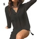 thumbnail image 5 of Qarigey Camisa de vestir de playa de gran tamaño de color sólido Cubrir Estilo simple Jersey Blusa de manga larga Top Mujer Ropa diaria Ropa, zapatos y accesorios Miscelánea Negro/S, 5 of 6