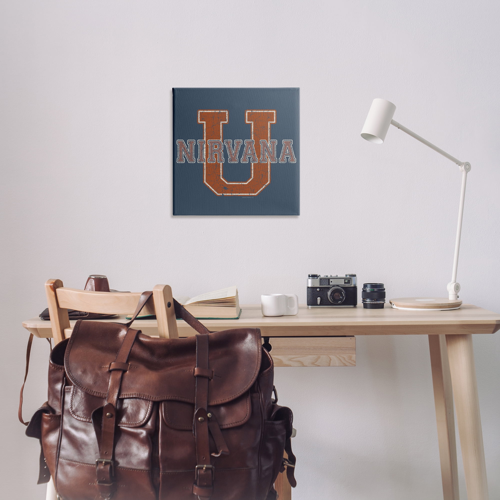 Stupell Industries Nirvana U Varsity Style Text & Numbers Painting Wrapped Canvas Art Print Wall Art, 24 x 24