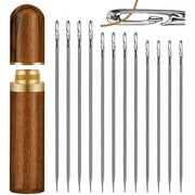 Juwacoo Self-Threading Needles Easy Side Sewing Needles for the Elderly Hand Sewing,42mm,38mm and 36mm