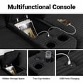 thumbnail image 6 of Vanress 150" Modular Sectional Sofa Couch for Living Room, Corduroy Boneless Sofas, Oversized Modern Cloud Couch, U Shape Couches Deep Seat with USB Ports and Cup Holders, Black, 6 of 10