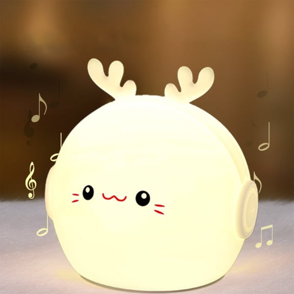 FHBVT Children's Cute Night Light, Rechargeable Portable Sleep Light, Color-Changing Deer and Bunny Night Light for Kids Rooms, Soft Light for Relaxation, Bedtime Comfort, Sleep Aid