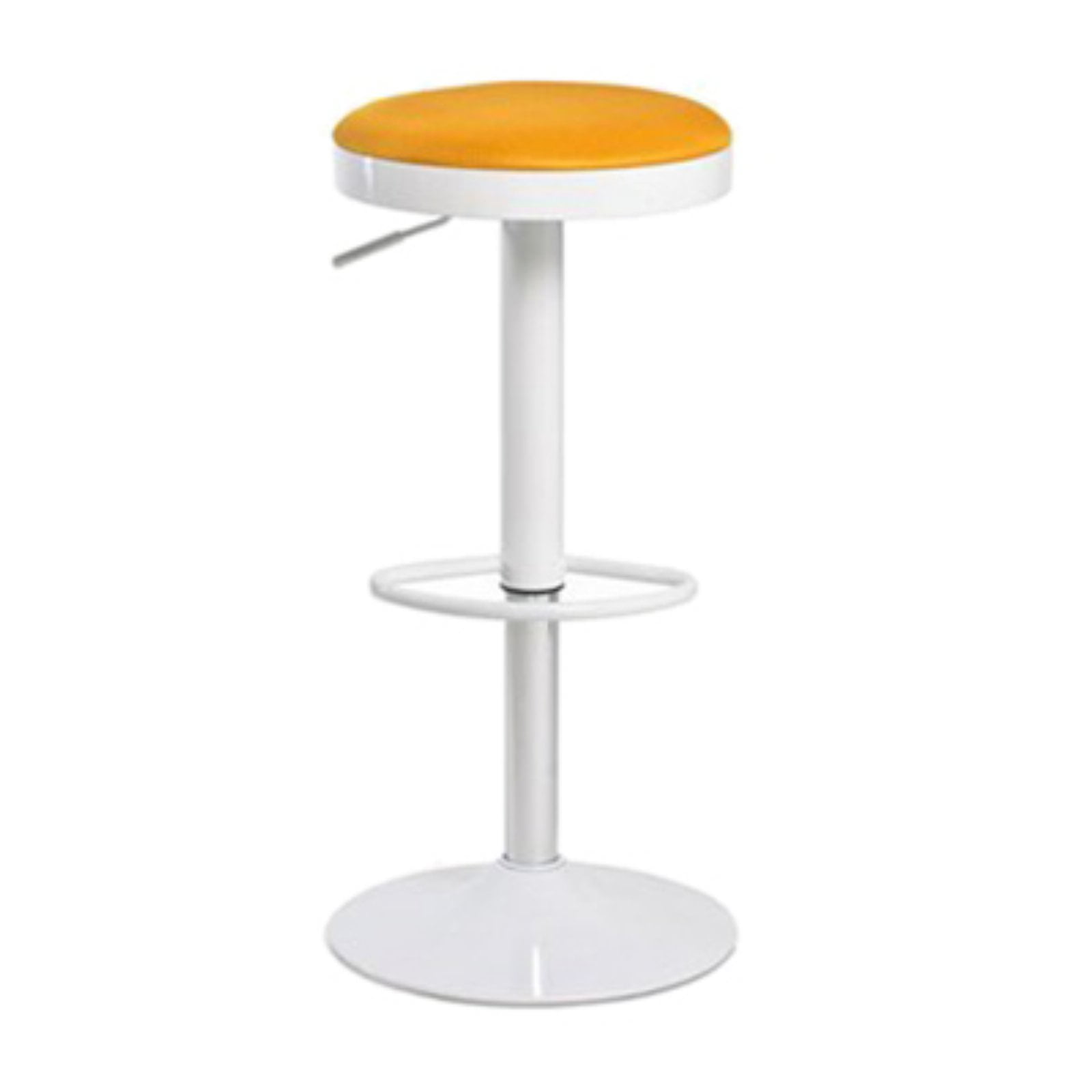 Aeon Furniture Carrie Gas Lift Swivel Backless Bar Stools Orange