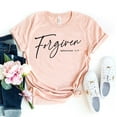 thumbnail image 1 of Forgiven T-shirt Faith Shirt Inspirational Tee Christian Gift Religious Church Top God Bible Study Gifts Jesus Over Everything Cross Blessed, 1 of 3