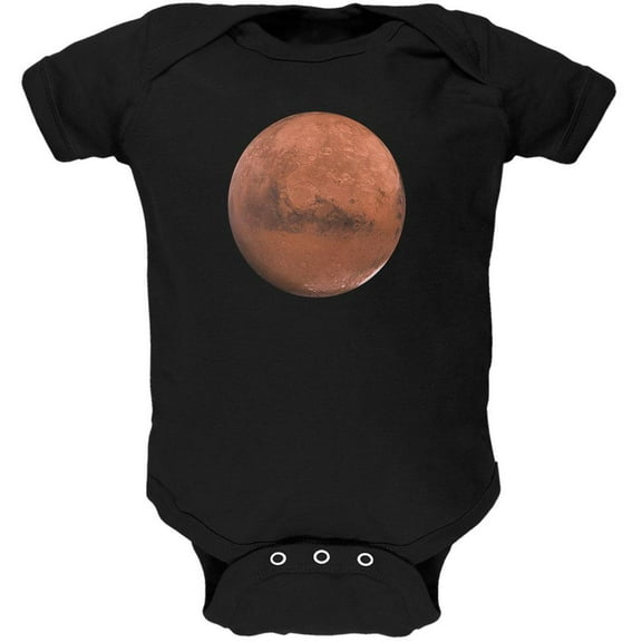 Planet Mars Soft Baby One Piece Black 9-12 M