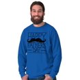 thumbnail image 3 of Happy Father's Day Dad Mustache Men's Long Sleeve Tee T Shirt Brisco Brands M, 3 of 6