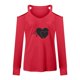 thumbnail image 4 of Moda mujer cuello en V manga larga otoño electrocardiograma estampado hombro frío blusa suelta Tops Pompotops  gfhjh21150, 4 of 5