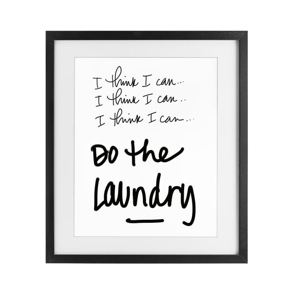 Stupell Industries Think I Can Do Laundry Black Framed Print Under Glass, design by SD Graphics Studio