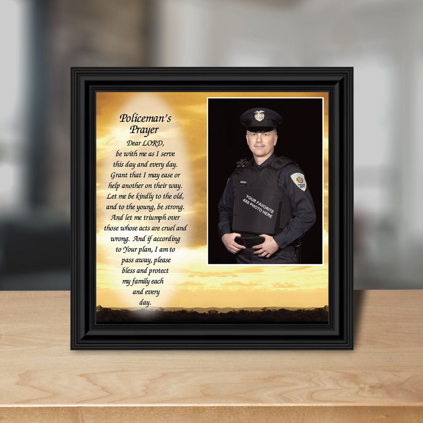 Police Officer Gifts, Law Enforcement Gifts, Police Gifts for Men, Gifts for Cops, First Responders, Sheriff, Deputy or State Police, Picture Framed Wall Art for the Home or Police Station, 6594B