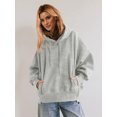 thumbnail image 4 of Womens Oversized Hoodies Casual Long Sleeve Drawstring Sweatshirts Pullover Fall Winter Outfits, 4 of 6