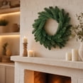 thumbnail image 2 of Fmbmuo Artificial Christmas Wreath, 17.72 inch Pine Needle Front Door Wreath, Green Leaves Greenery Indoor Outdoor Wreath Christmas Decorations, 2 of 5