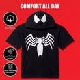 thumbnail image 4 of Marvel Spider-Man Little Kids' Boy or Girl Cosplay Hooded T-Shirt Venom Black, 4 of 4