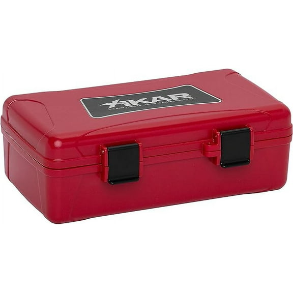 Xikar 10-Cigar Travel Humidor – Red