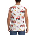 thumbnail image 4 of Salouo Tractor With Farm Animals Pattern Men's Sleeveless T Shirts,Men's Regular-Fit Tank Top Sports Shirt for Men Sleeveless Tank Shirt -3X-Large, 4 of 6