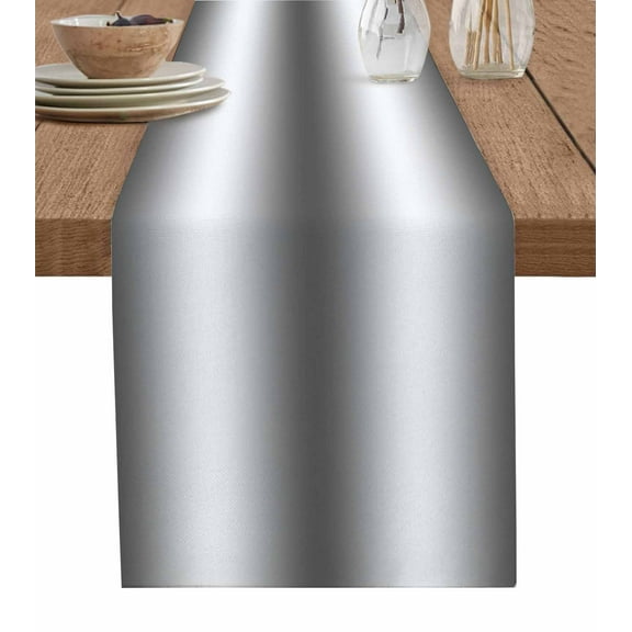 Ombre Dark Grey Table Runners 60 Inches Long, Cotton Linen Fabric Table Runner Dresser Scarf, Modern Minimalist Geometric Gradient Tablerunner for Party/Kitchen/Dinner/Wedding Decor 13''x60''