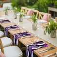 thumbnail image 3 of Purple Stripe Cloth Napkins, Black Grey White Gradient Striped Geometric Washable and Reusable Dinner Napkins Set of 4, Table Napkin for Kitchen Party Birthday Wedding Hotel Housewarming 20"x20", 3 of 8