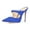 Navy, variant on Women Graceful Pointy Closed Toe Stiletto High Heel Mules Slip On Backless Pumps Clogs Slide Sandals Shoes Size 8 Gray