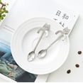thumbnail image 2 of Stainless Steel Teaspoon, 4.5" Spoons Silverware,Dessert Spoons with Cute Cat Design, 2 of 5