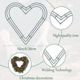 thumbnail image 3 of 2pcs Christmas Heart Shape Garland Shape Creative Lightweight Iron Base Floral Wreath Ring for Wedding Valentine's Day (JA), 3 of 6