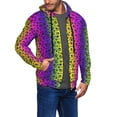 thumbnail image 2 of Honeii Animal Paw Rainbow Print Hoodies for Men, Pullover & Full Zip, Breathable Zip up Hoodie, Sweatshirt-Medium, 2 of 5