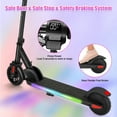 thumbnail image 6 of SANOPY Electric Scooter for Kids Ages 6-14, Adjustable Height & Speed, 150W E-Scooter with Speeds of 10 MPH, Colorful Rainbow Lights, Foldable Scooter for Boys & Girls, Dark Blue, 6 of 9