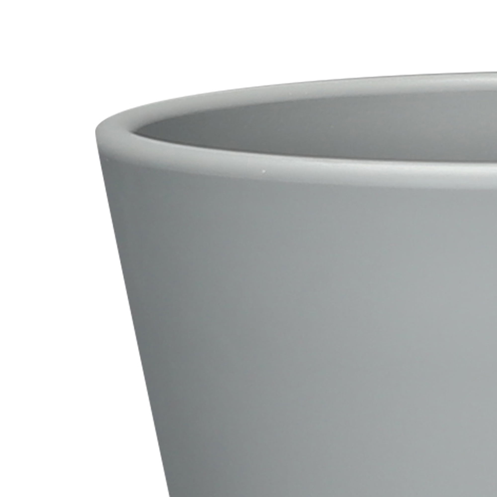Mainstays Recycled Resin Planter with Attached Saucer, Gray, 5.9in x 5.9in x 5.5in