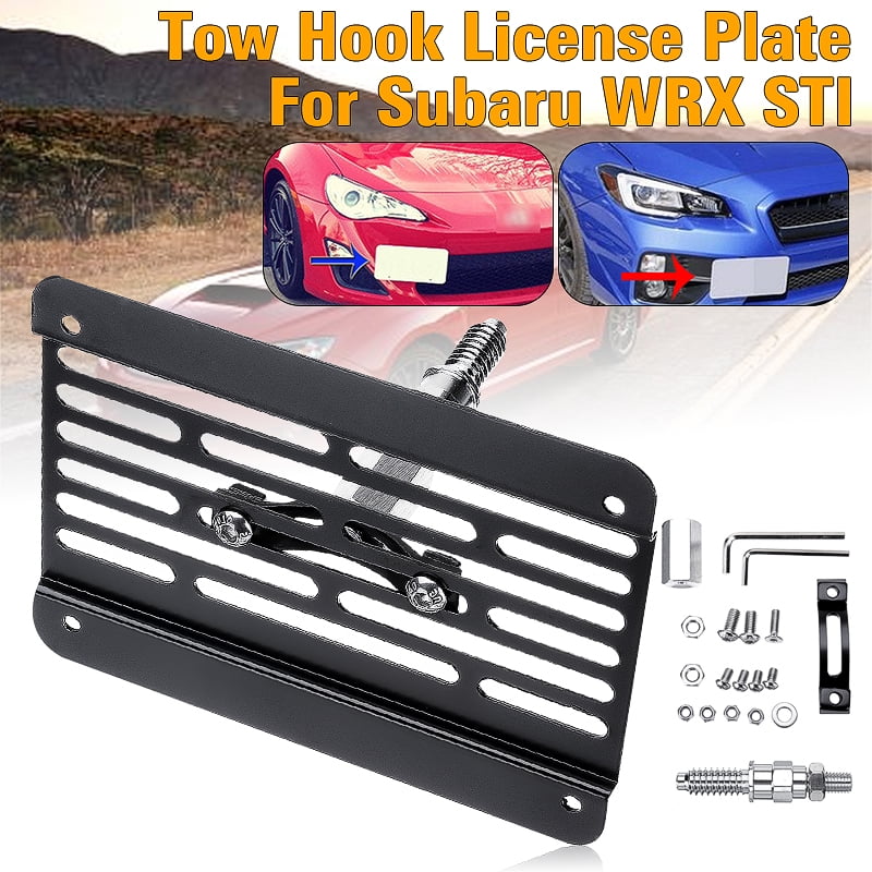 For Subaru WRX STI 2015 2019 Front Bumper Tow Hook License Plate