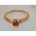 thumbnail image 6 of LBG British Made 18k Rose Gold Natural Citrine Womens Engagement Ring - 33 size options - Size 12, 6 of 7