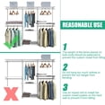 thumbnail image 6 of 4 to 6 FT Mounted Closet Systems, Height Adjustable Custom Clothes Closet Kit with 3 Hanging Rod & 6 Storage Shelves, Wall-Mounted Clothes Closet Organizer for Bedroom Apartment, White, 6 of 9