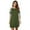 Army Green, variant on Women Night Shirts Womens Nightgowns Raglan Striped Short Sleeve Sleepwear Comfy Sleeping Dress S-XXL