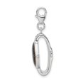 thumbnail image 2 of Amore La Vita  Sterling Silver Rhodium-plated Polished 3-D Enameled Wristwatch Charm with Fancy Lobster Clasp, 2 of 5