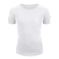thumbnail image 1 of Camisa de manga corta con cuello en V y cremallera para hombre, de color liso, talla grande, poliéster, informal, se ajusta a la talla, lavable a mano, adecuada para actividades diarias y al aire l, 1 of 2