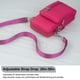 thumbnail image 4 of JANKS Bolso bandolera pequeño para mujer - Mini monederos para teléfono con correa cruzada y billetera - Bolso de nailon para brazo, 4 of 5
