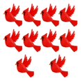thumbnail image 1 of 10 cuentas de silicona 3D (color cardenal) para bisutería y manualidades., 1 of 5