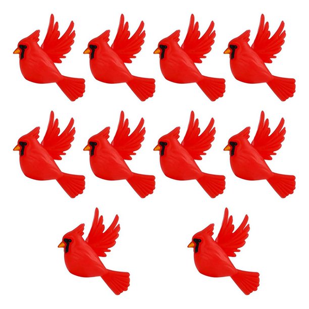 10 cuentas de silicona 3D (color cardenal) para bisutería y manualidades.