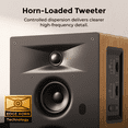thumbnail image 6 of ULTIMEA 3-Way Powered Bookshelf Speakers with 5.25" Woofer, 70W RMS, App, Edge Horn & BassMX, SUB Out & HDMI ARC for Home Theater, Bluetooth 6.0, Auracast, Grille-Free Design, BS-3, 6 of 11