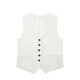 thumbnail image 2 of Wlynlyn Womens Vests V Neck Sleeveless Button down Solid Color Waistcoat Business Casual Dressy Vintage Tank Tops, 2 of 9