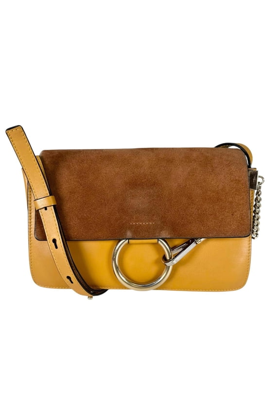 Pre-Owned Chlo Chloe Faye Shoulder Bag, Leather, Brown, Women's