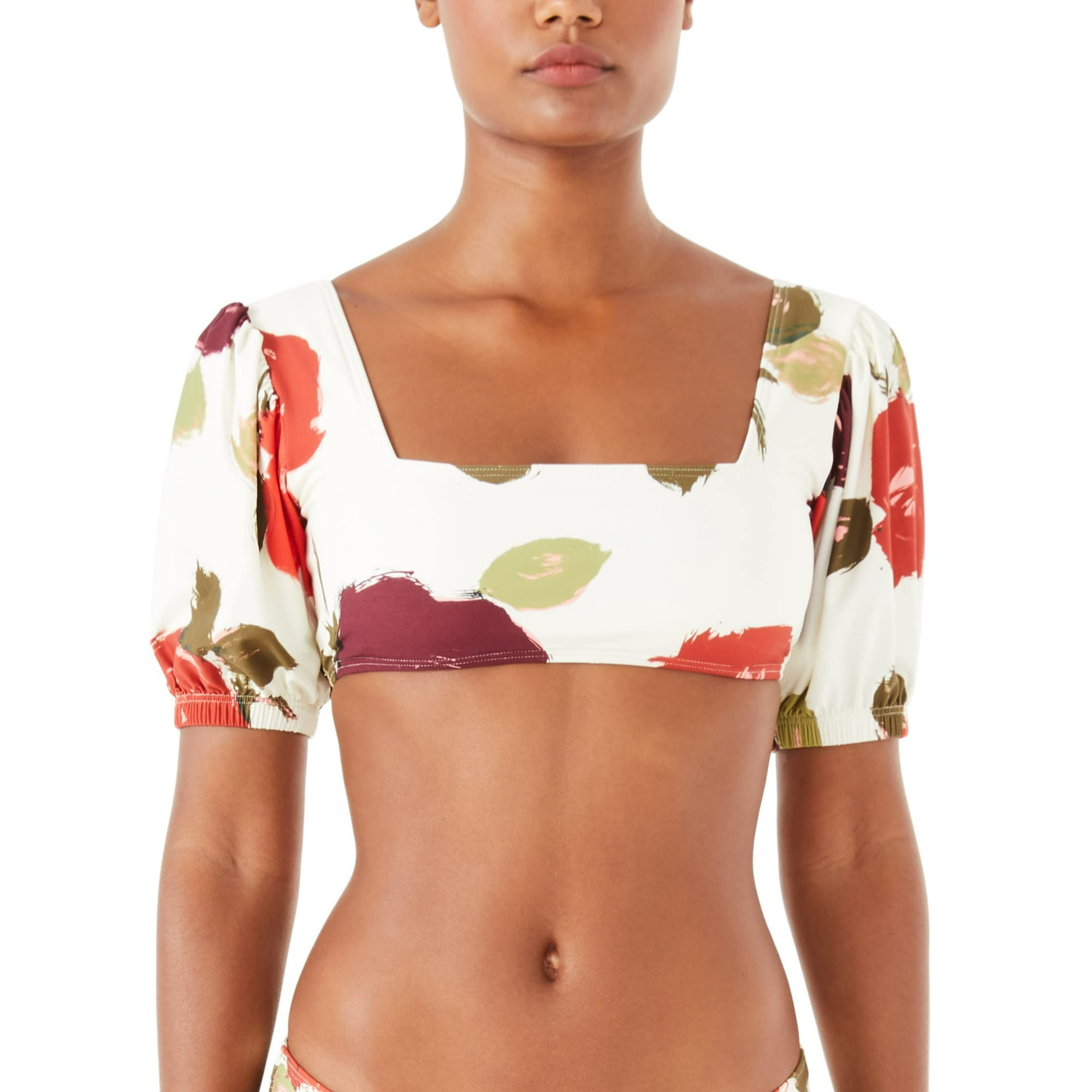 Kate Spade New York Just Rosy Puff Sleeve Bikini Top Ivory XL (US 14) |  Walmart Canada